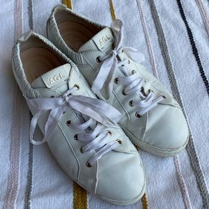 AGL white lace up shoes